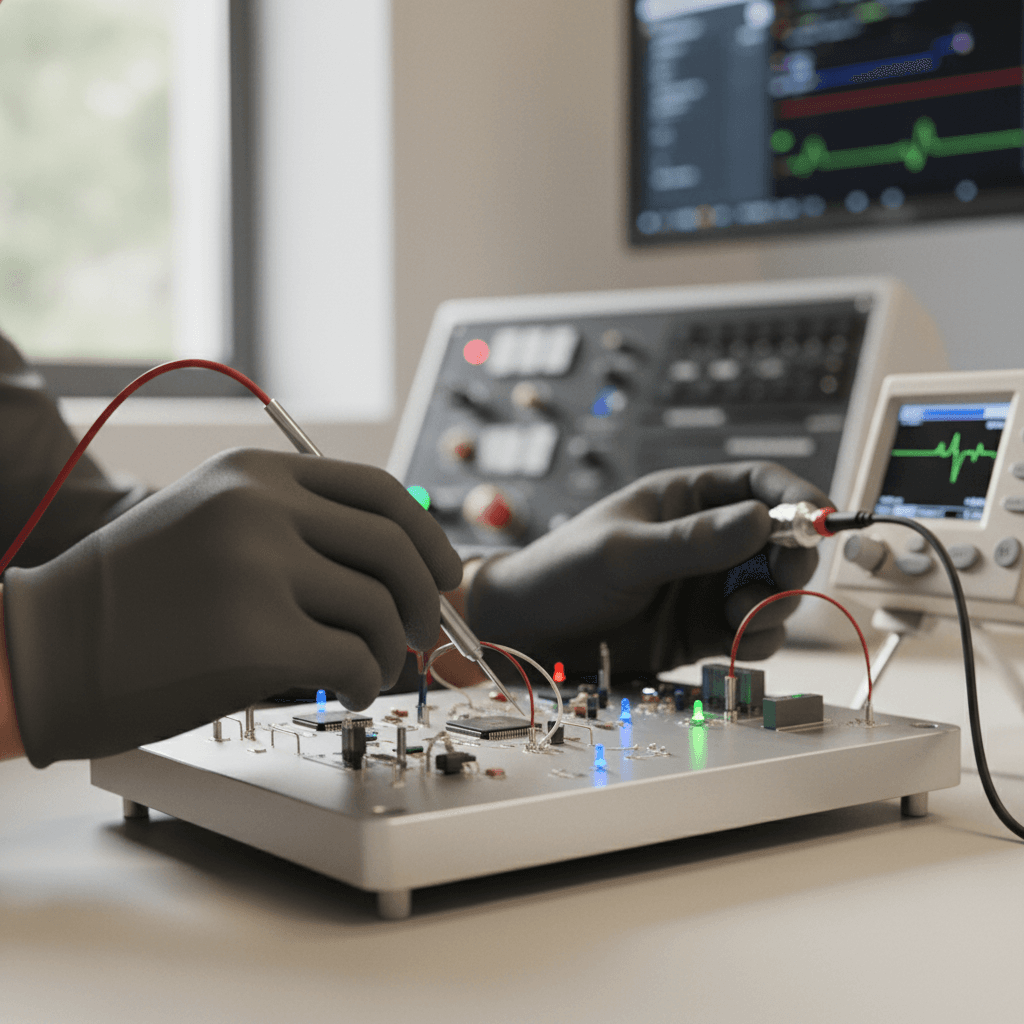 Hand replacing a wax filter in a hearing aid